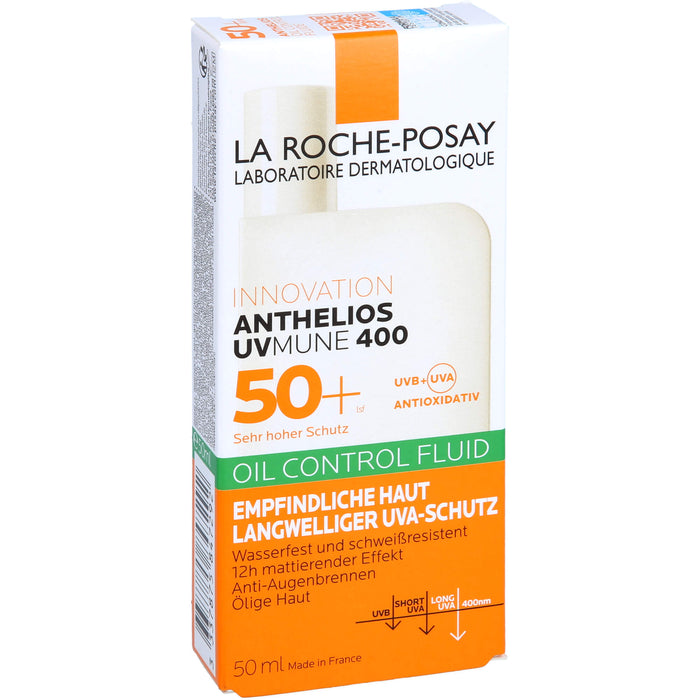 La Roche-Posay Anthelios Oil Control Fluid 50+ UVMune 400 für empfindliche Haut, 50 ml Crème
