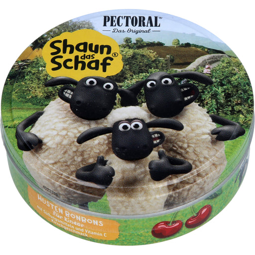 PECTORAL für Kinder Shaun das Schaf Dose Hustenbonbons mit Kirschgeschmack, 60 g Bonbons