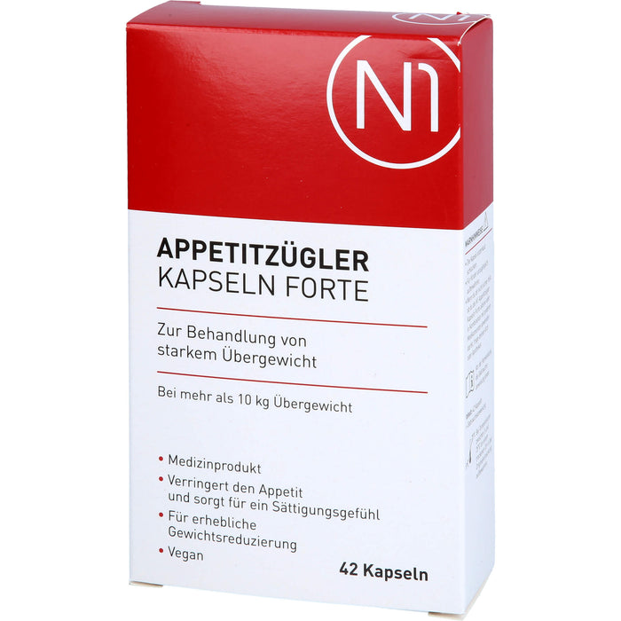 N1 Appetitzügler Kapseln Forte bei starkem Übergewicht, 42 pc Capsules