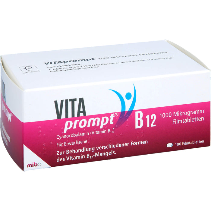 Vitaprompt B12 1000 Mikrogramm Filmtabletten zur Behandlung eines Vitamin B12-Mangels, 100 pcs. Tablets
