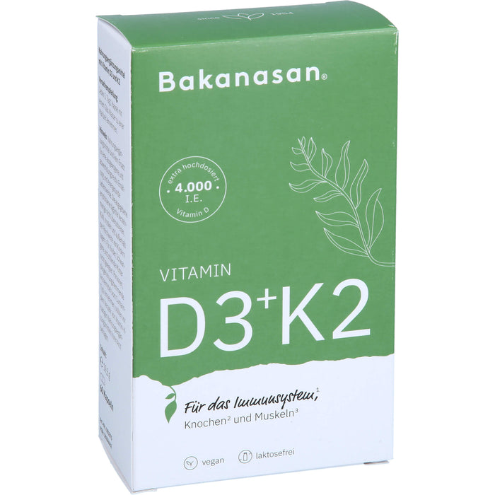Bakanasan Vitamin D3+K2, 60 St KAP