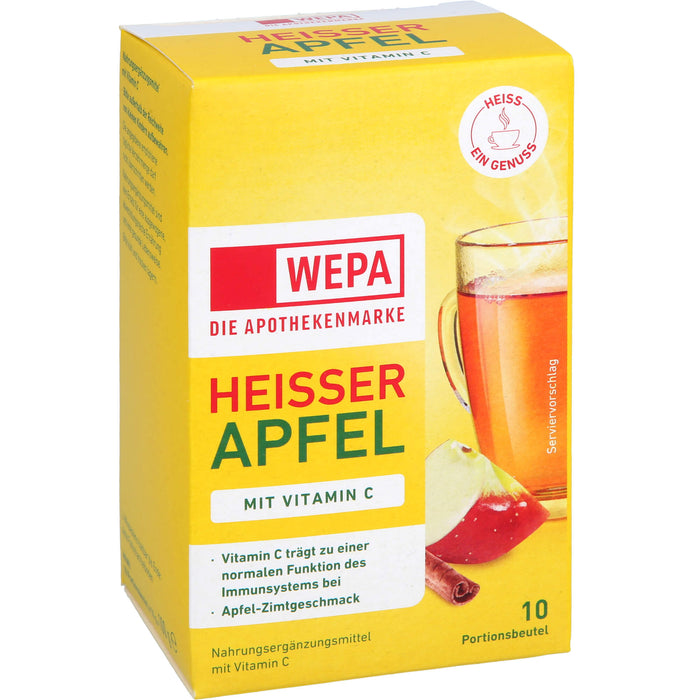 WEPA Heißer Apfel mit Vitamin C Pulver, 10 St. Beutel