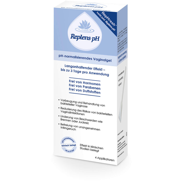 Replens pH normalisierendes Vaginalgel bei bakterieller Vaginose, 4 pcs. Pack