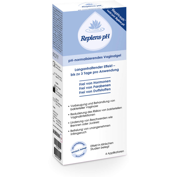 Replens pH normalisierendes Vaginalgel bei bakterieller Vaginose, 4 pcs. Pack