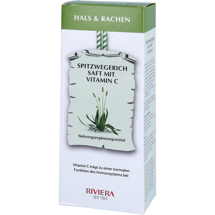 RIVIERA Spitzwegerich Saft mit Vitamin C für ein normales Immunsystem, 250 ml Solution