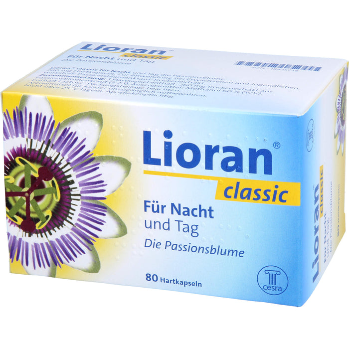Lioran classic Kapseln für Nacht und Tag zur Unterstützung eines schnellen Einschlafprozesses, 80 pcs. Capsules