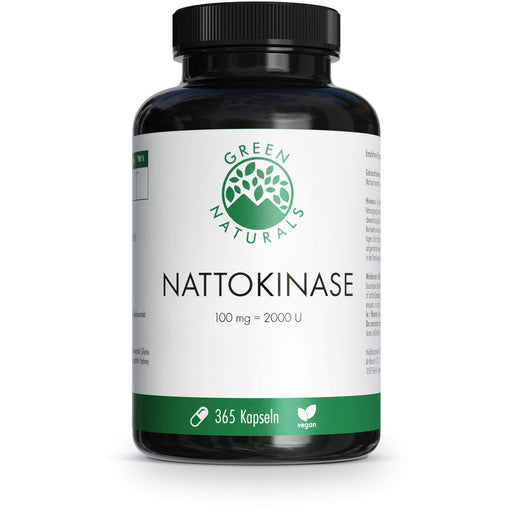 GREEN NATURALS Nattokinase 100 mg vegane Kapseln, 365 St. Kapseln