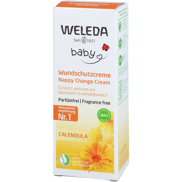 WELEDA Wundschutzcreme parfümfrei beruhigt die zarte Babyhaut, 75 ml Crème