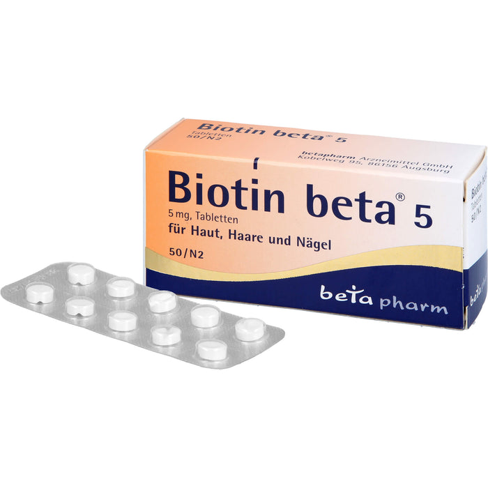 Biotin beta 5 Tabletten, 50 pcs. Tablets