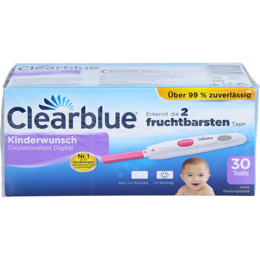 Clearblue Ovulationstest Digital erkennt die 2 fruchtbarsten Tage, 30 St. Test