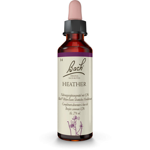 Bach Original Bach-Blüten Nr. 14 Heather Schottisches Heidekraut Tropfen, 20 ml Lösung