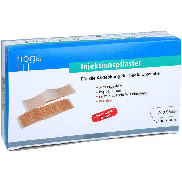 Injektionspflaster hypoallergen 1,2x4cm, 200 St PFL