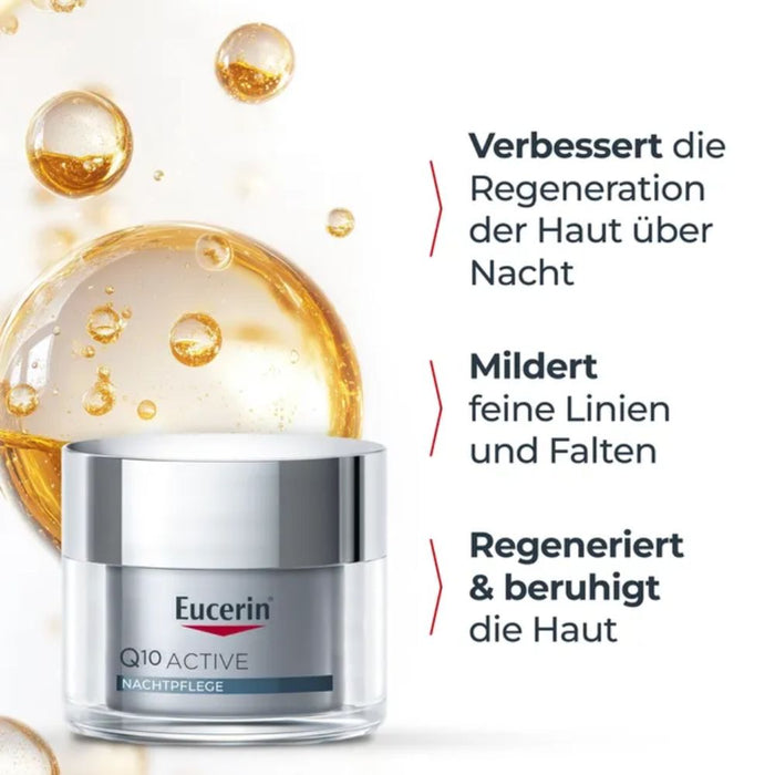 Eucerin Q10 Active Anti-Falten Nachtpflege Creme, 50 ml Crème