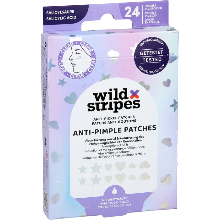 Wild Stripes Anti-Pickel Patches mit Salicylsäure, 24 pc Pansement