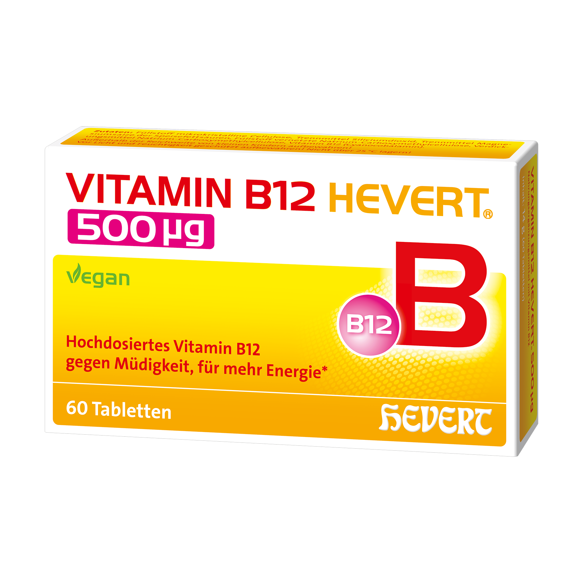 Vitamin B12 Hevert 500 µg, 60 St. Tabletten