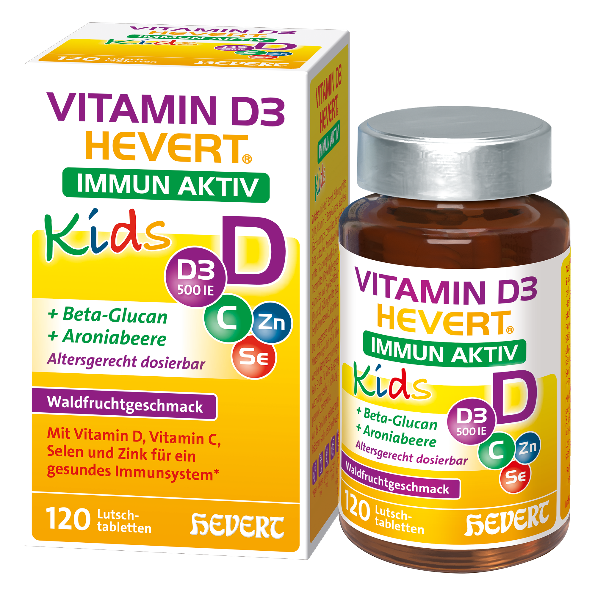 Vitamin D3 Hevert Immun Aktiv Kids, 120 St. Lutschtabletten