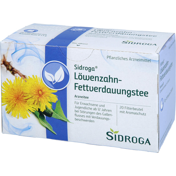 Sidroga Löwenzahn-Fettverdauungstee für den Gallenfluss, 20 pcs. Filter bag