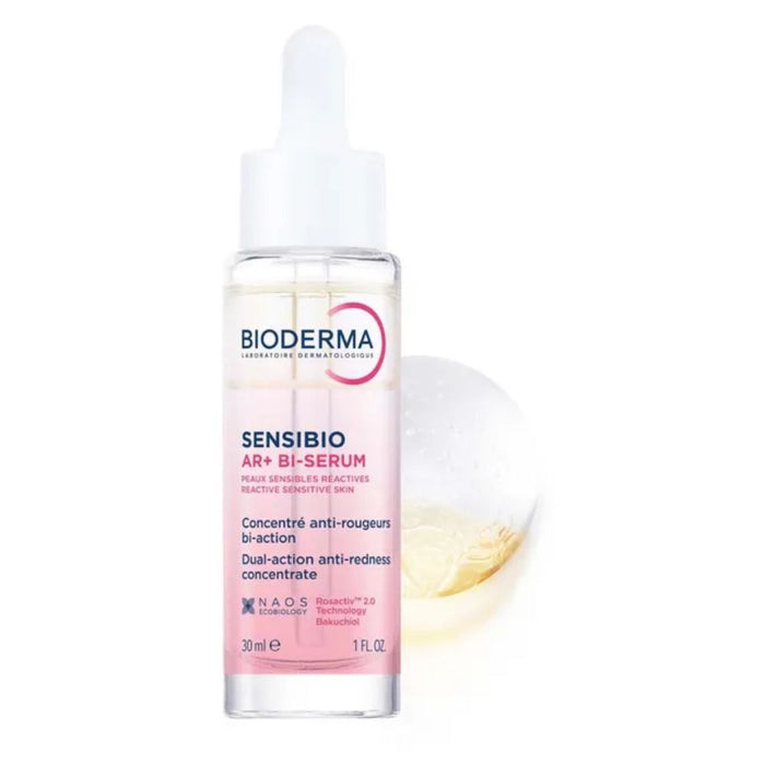 BIODERMA Sensibio AR+ Bi-Serum für empfindliche Haut zur Reduzierung von Rötungen und Verbesserung der Hautfestigkeit, 30 ml Lösung