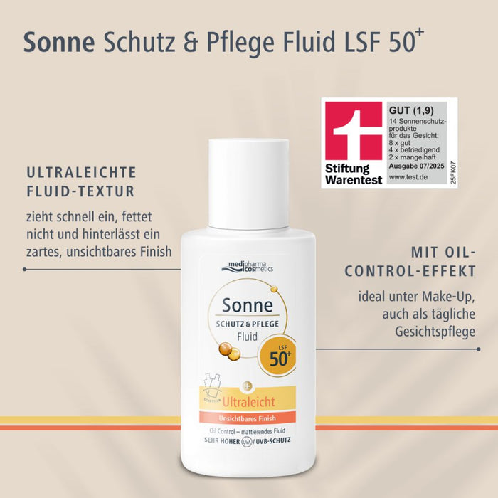 Medipharma Cosmetics Sonne Schutz & Pflege Fluid LSF 50+ ultraleicht, 50 ml Crème