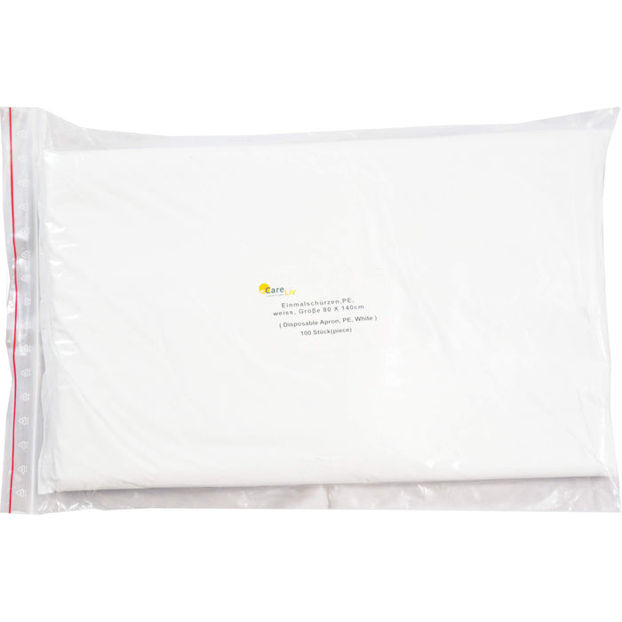 Einmal Schürzen PE weiß 140cm, 100 St 