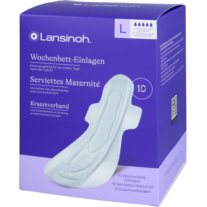 Lansinoh Wochenbett-Einlagen für die 0-2 Wochen nach der Geburt, 10 St. Einlagen