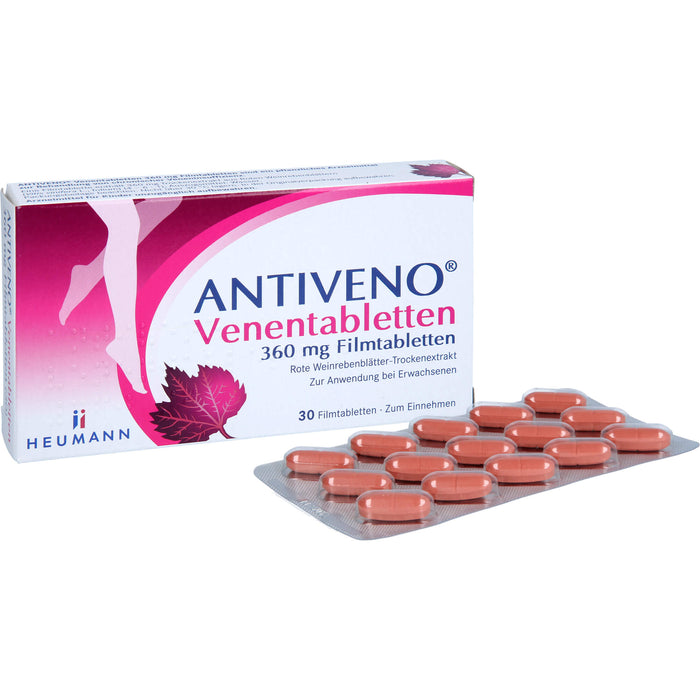 ANTIVENO Venentabletten 360 mg Filmtabletten bei Beinvenenerkrankungen, 30 pc Tablettes