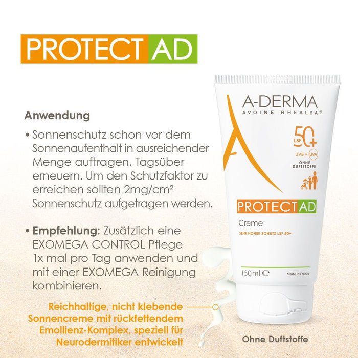 A-DERMA Protect AD Creme LSF 50+, 150 ml Cream