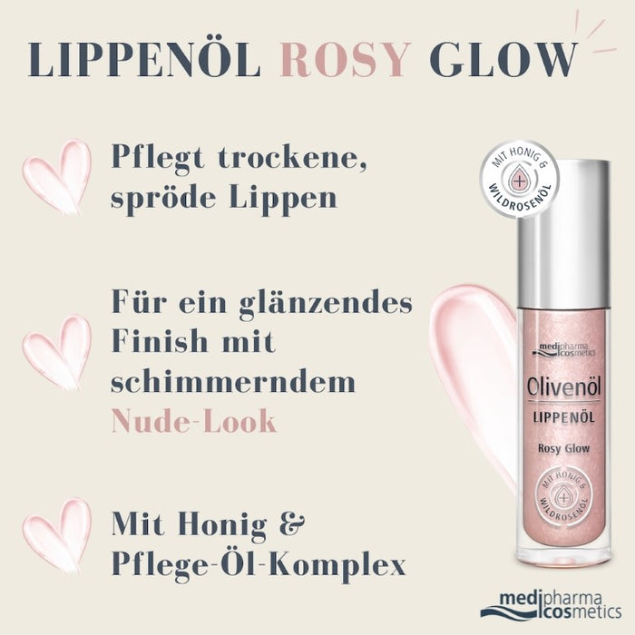 Olivenöl Lippenöl Rosy Glow, 4 ml, 4 ml Oil