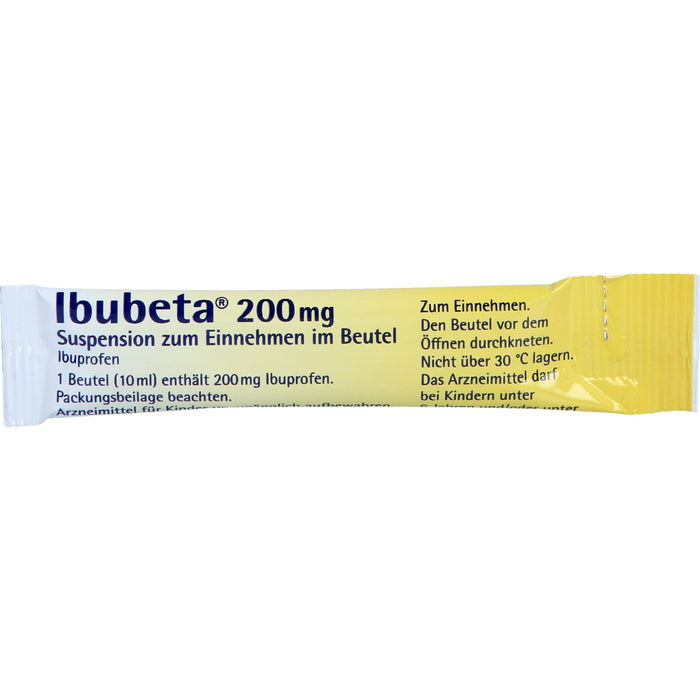 Ibubeta 200 mg Suspension bei Schmerzen oder Fieber, 20 pc Sachets