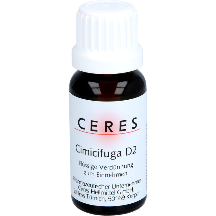 CERES Cimicifuga D2 Dil., 20 ml Solution