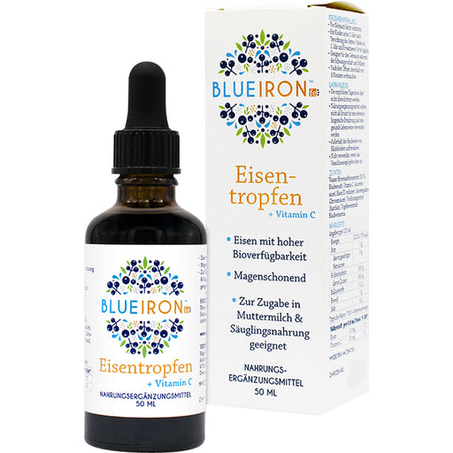 BLUEIRON Eisentropfen mit Vitamin C, 50 ml Lösung