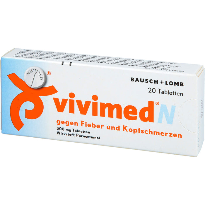 vivimed N gegen Fieber und Kopfschmerzen, 20 pcs. Tablets
