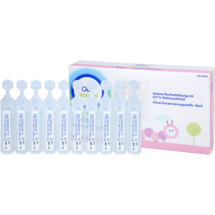 Otri-Natural Baby Einzeldosispipetten isotone Kochsalzlösung mit 0,9% Natriumchlorid, 20 pc Pipettes à dose unique