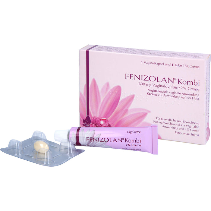 Fenizolan Kombi 600 mg Vaginalovulum/2% Creme, 1 pcs. Combipack