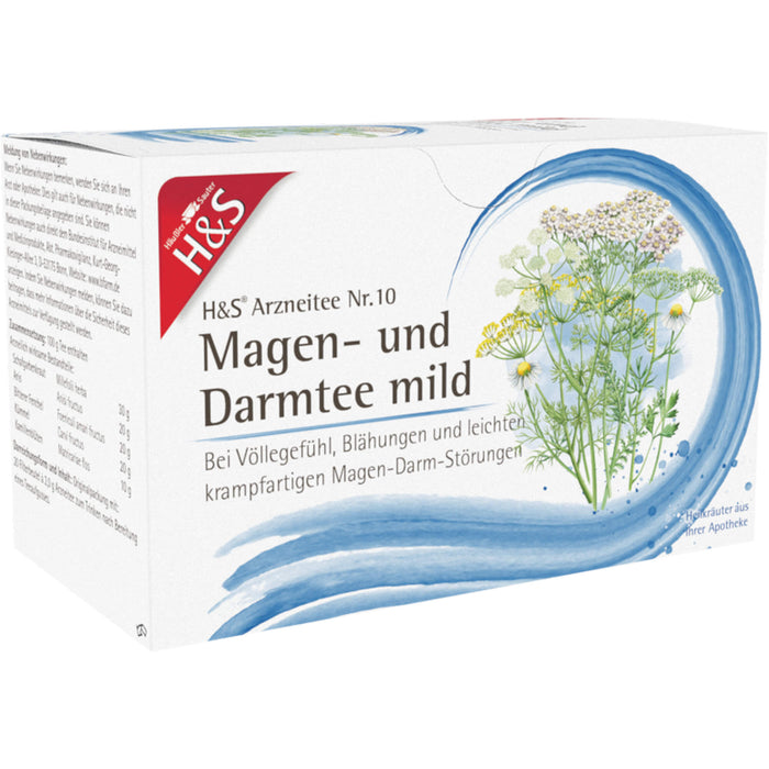 H&S Arzneitee Nr. 10 Magen- und Darmtee mild, 20 pc Sac filtrant