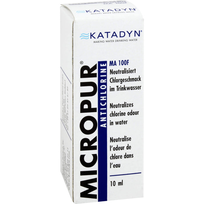 Micropur Antichlorine MA 100F neutralisiert Chlorgeschmack im Trinkwasser, 10 ml Solution