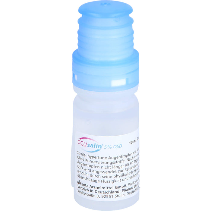 OCUsalin 5% OSD Augentropfen zur unterstützenden Behandlung von Hornhaut-Ödemen, 10 ml Solution