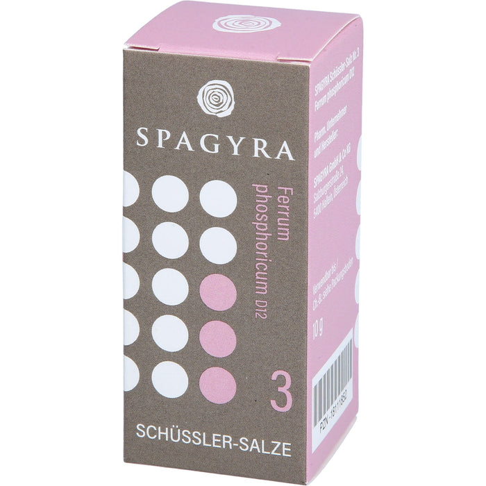 Schüssler 3 Ferrum phosphoricum D12 Globuli, 10 g GLO