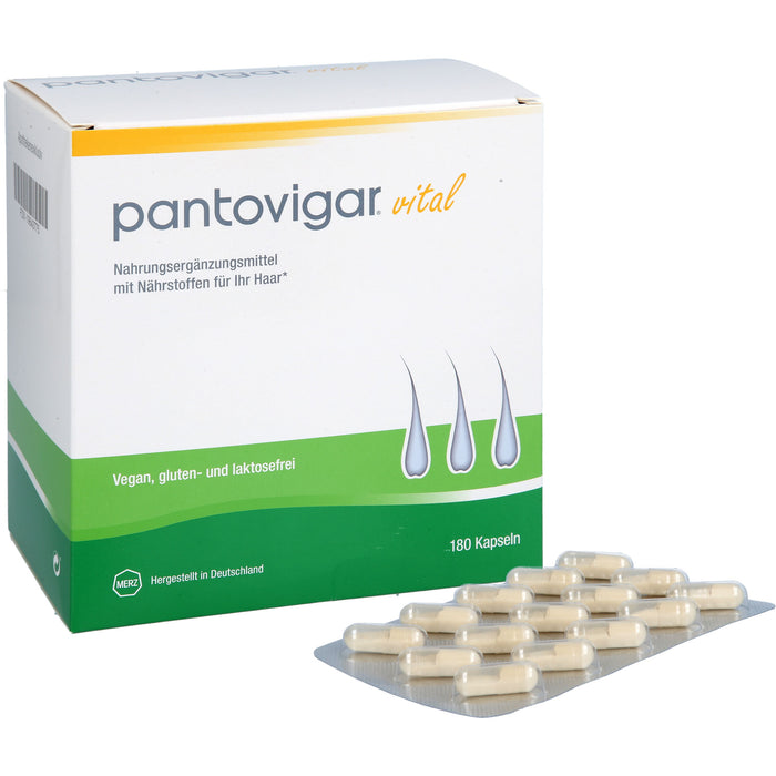 Pantovigar vital Kapseln für normales Haarwachstum, 180 pc Capsules