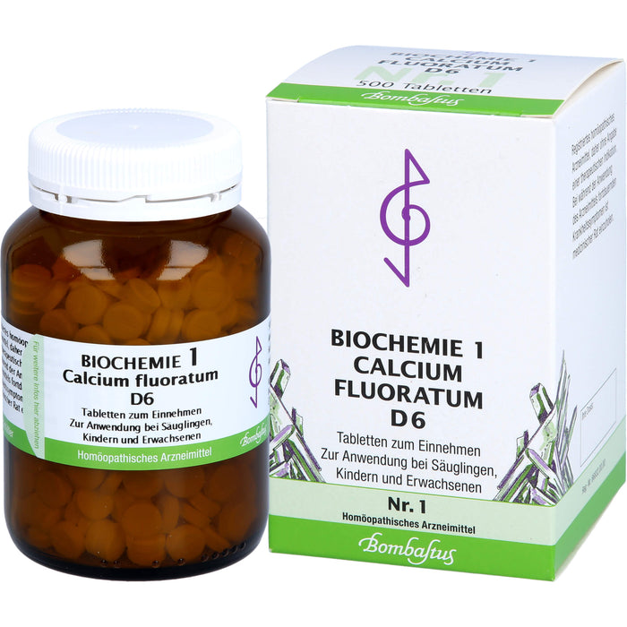 Biochemie 1 Calcium fluoratum Bombastus D6 Tbl., 500 St TAB