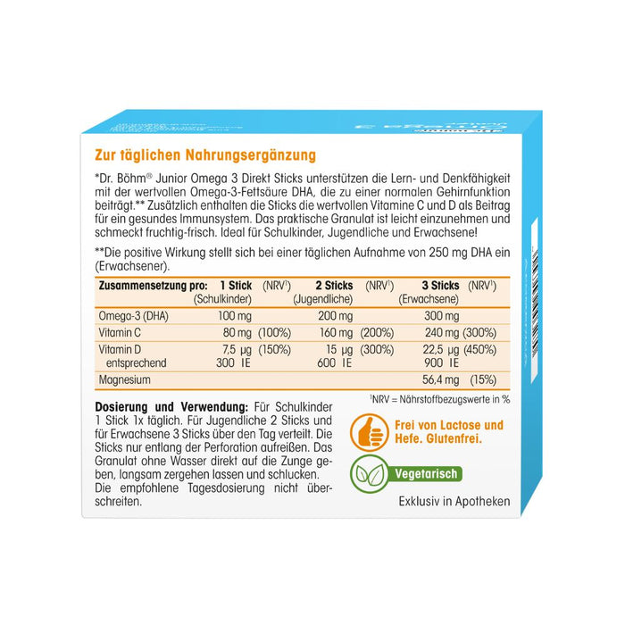 Dr. Böhm Omega 3 Junior, 30 pcs. Sachets