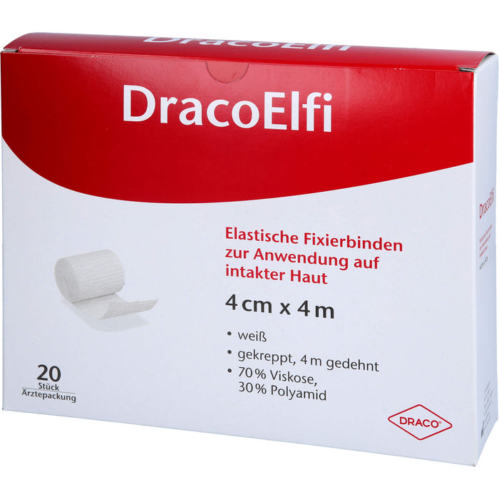 DracoELFI Elast.Fixierbinde gekreppt 4mx4cm cello, 20 St BIN