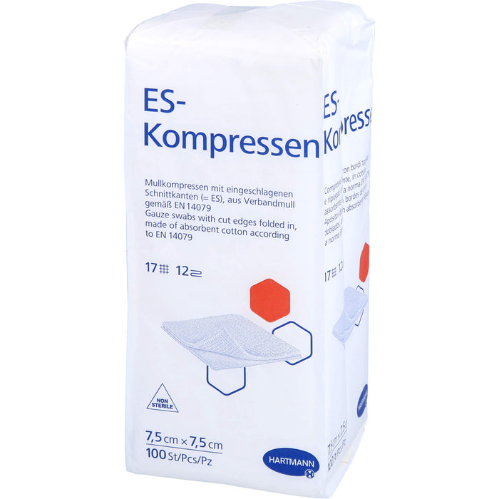 ES-KOMPR UNST 7,5X7,5 12F, 100 pc Compresses