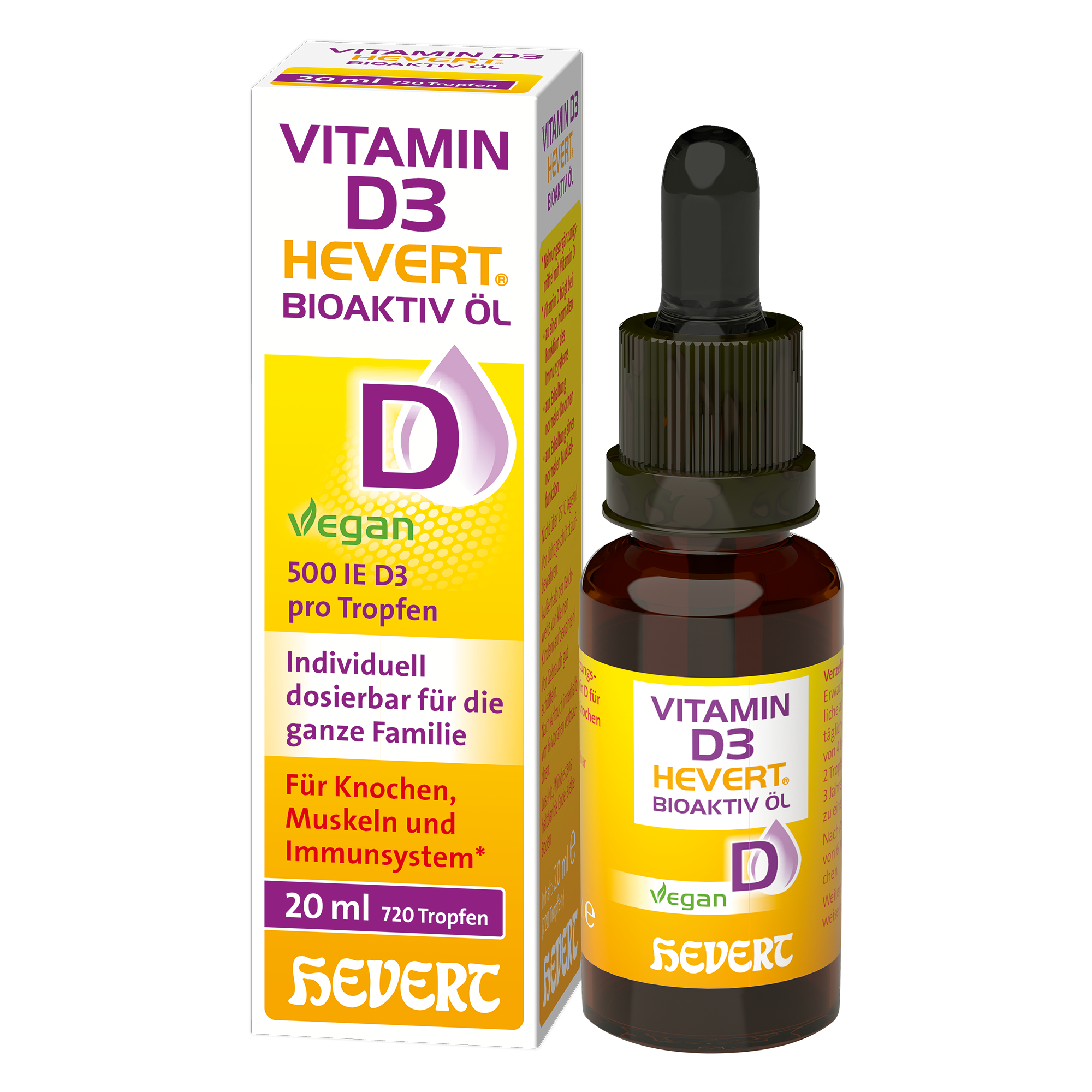 Vitamin D3 Hevert Bioaktiv Öl, 20 ml Tropfen