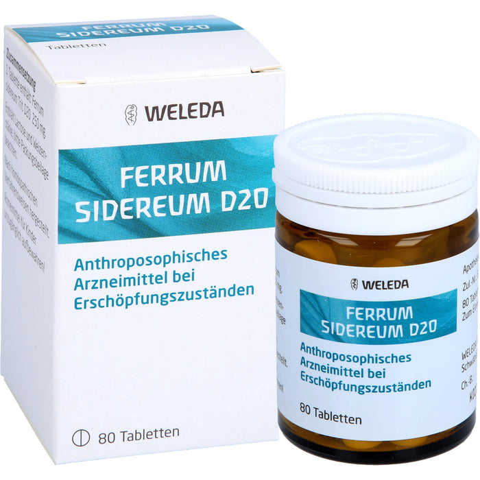 Ferrum sidereum D20 WELEDA Tabletten, 80 pcs. Tablets