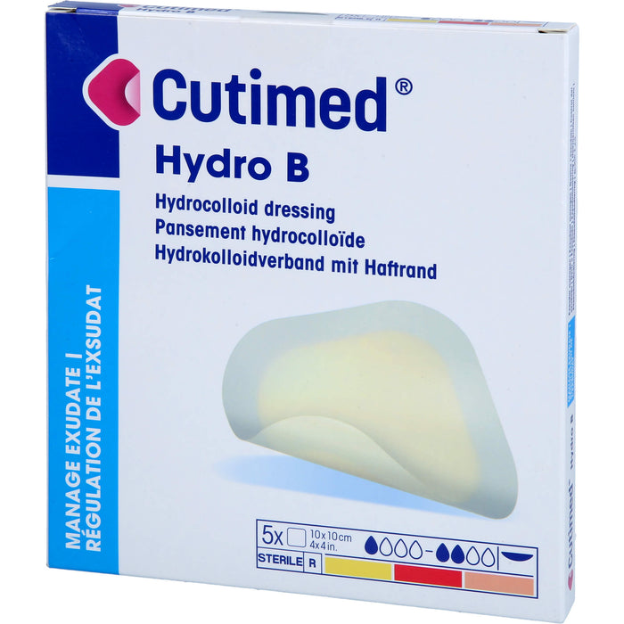 Cutimed Hydro B 10x10cm Hydrokoll.Verb.m.Haftrand, 5 St KOM