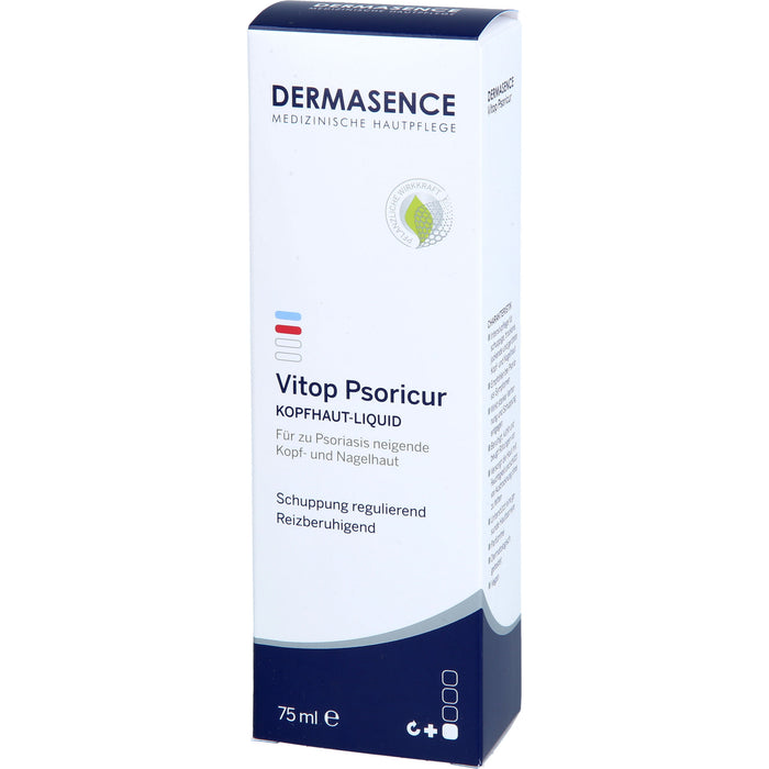 DERMASENCE Vitop Psoricur Kopfhaut-Liquid für zu Psoriais neigende Kopf-und Nagelhaut, 75 ml Solution