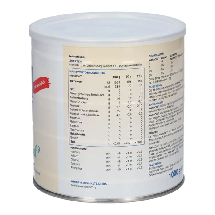 MaltoCal 19 Pulver zur Energieanreicherung mit Kohlenhydraten, 1000 g Pulver