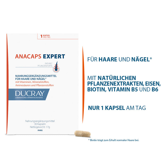 DUCRAY ANACAPS EXPERT für Haare und Nägel, 30 pc Capsules