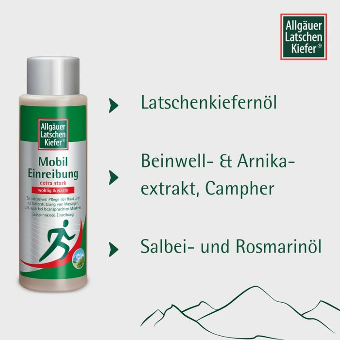 Allgäuer Latschenkiefer Einreibung extra stark - wohlig & warm, 250 ml Lösung